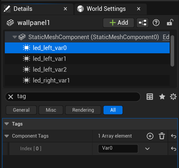 Light Component Tagging